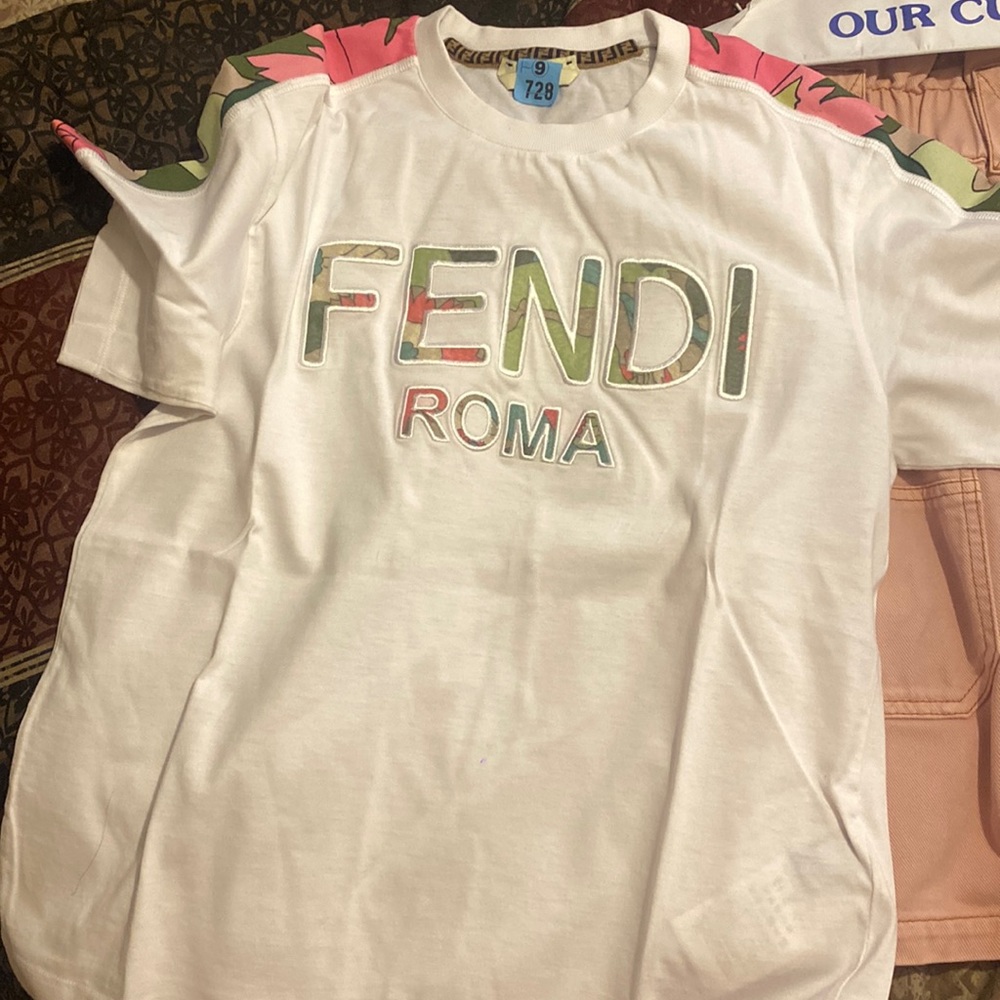 Fendi Outfit. Colorful soft pink